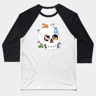 Skull is Full of Cats Baseball T-Shirt